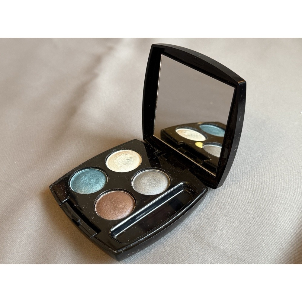 Share New‎ Avon True Color Eyeshadow Quad Q912 Sequins & Shine Ombre Blue Silver